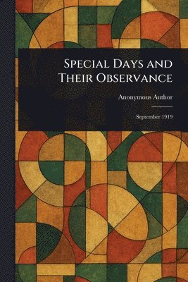 Special Days and Their Observance (inbunden)