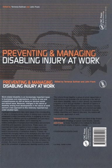 Preventing and Managing Disabling Injury at Work (häftad)