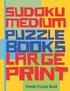 Sudoku Medium Puzzle Books Large Print:
