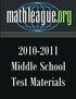 Middle School Test Materials 2010-2011