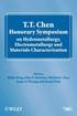 T.T. Chen Honorary Symposium on Hydrometallurgy, Electrometallurgy and Materials Characterization