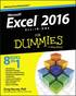 Excel 2016 AllInOne For Dummies