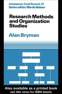 Research Methods and Organization Studies (e-bok)