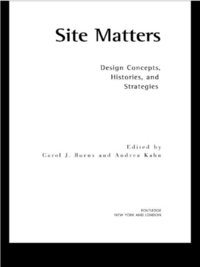 Site Matters (e-bok)