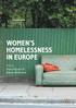 Womens Homelessness in Europe