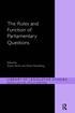 Roles and Function of Parliamentary Questions