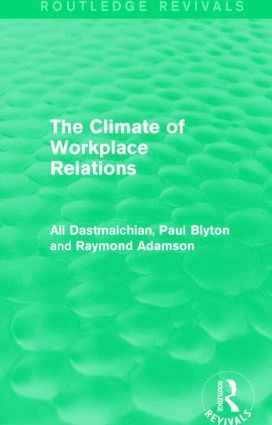 Climate of Workplace Relations (Routledge Revivals) (hftad)