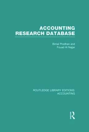 Accounting Research Database (RLE Accounting) (inbunden)