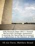 Afri Research Paper 2011-1, General McChrystal's Strategic Assessment