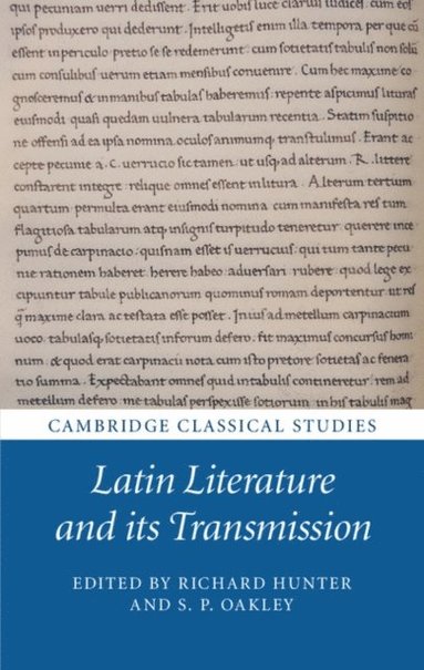 Latin Literature and its Transmission (e-bok)