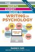The Worth Expert Guide to Writing in Psychology