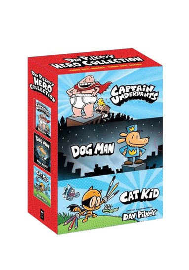 Dav Pilkey's Hero Collection (Captain Underpants #1, Dog Man #1, Cat Kid Comic Club #1) (h�ftad)