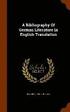 Bibliography Of German Literature In English Translation