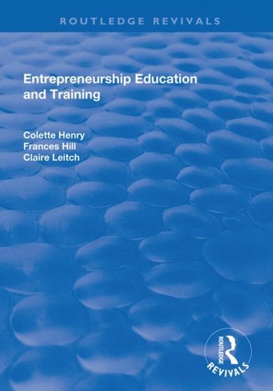 Entrepreneurship Education and Training (e-bok)