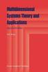 Multidimensional Systems Theory and Applications