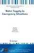 Water Supply in Emergency Situations
