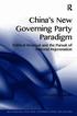 China's New Governing Party Paradigm