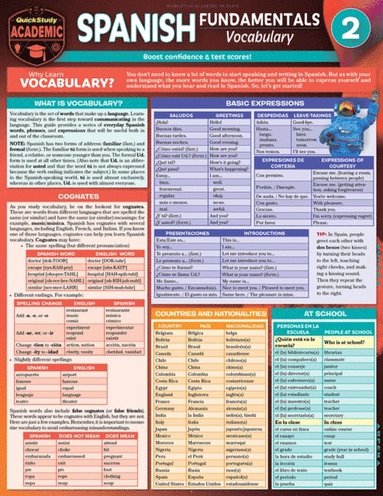 Spanish Fundamentals 2 - Vocabulary (inbunden)