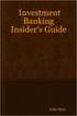 Investment Banking Insider's Guide