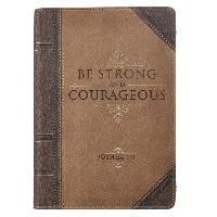Journal Lux-Leather with Zipper Be Strong Joshua 1: 9 (inbunden)