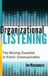 Organizational Listening
