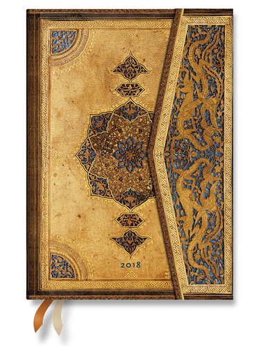Kalender 2018 Paperblanks Safavid Midi Vecka/Uppslag vertikal (häftad)