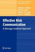 Effective Risk Communication
