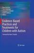 Evidence-Based Practices and Treatments for Children with Autism