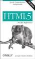 HTML5 Pocket Reference