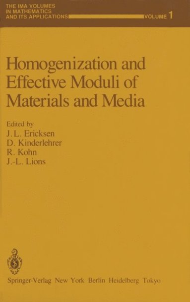 Homogenization and Effective Moduli of Materials and Media (inbunden)