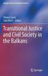 Transitional Justice and Civil Society in the Balkans