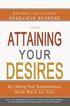 Attaining Your Desires: By Letting Your Subconsicous Mind Work for You