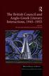 British Council and Anglo-Greek Literary Interactions, 1945-1955