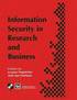 Information Security in Research and Business