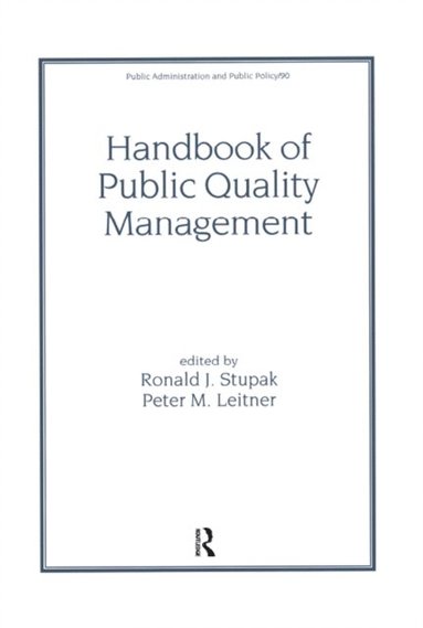 Handbook of Public Quality Management (e-bok)