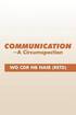 Communication--A Circumspection