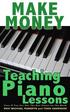 Make Money Teaching Piano Lessons: Even If You Are Not The Best Player On The Block