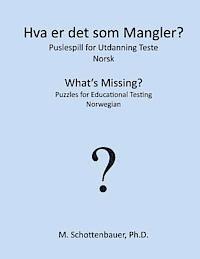 Hva er det som Mangler? Puslespill for Utdanning Teste: Norsk (häftad)
