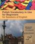 Polish Vocabulary in Use for Beginners: Bilingual for Speakers of English