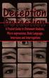 Deception Detection: A Pocket Guide to Statement Analysis, Micro-Expressions, Body Language, Interviews and Interrogations