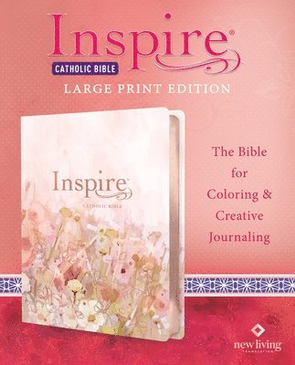 NLT Inspire Catholic Bible Large Print, Pink Fields (hftad)