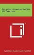 Principles and Methods of Taxation