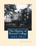 The History of Brevard College 1853 - 2013