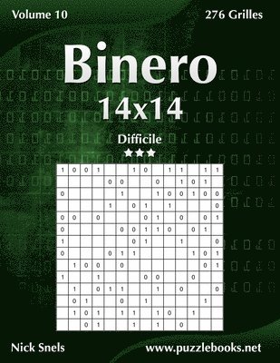 Binero 14x14 - Difficile - Volume 10 - 276 Grilles (hftad)