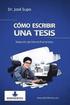 Cmo escribir una tesis: Redaccin del informe final de tesis