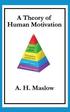 Theory of Human Motivation