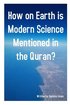 How on Earth Is Modern Science Mentioned in the Quran?
