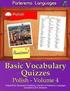 Parleremo Languages Basic Vocabulary Quizzes Polish - Volume 4