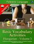 Parleremo Languages Basic Vocabulary Activities Hungarian - Volume 3