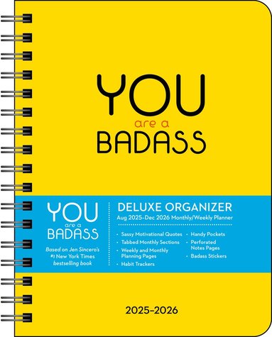 You Are a Badass Deluxe Organizer 17-Month 2025-2026 Weekly/Monthly Planner (inbunden)